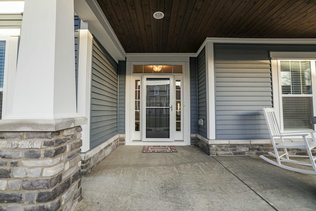 view of doorway to property