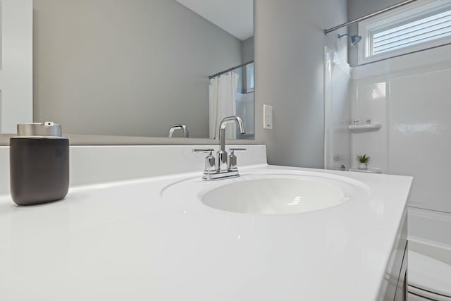 full bathroom featuring vanity, toilet, and shower / tub combo