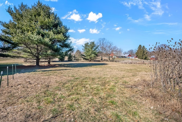 view of yard featuring a rural view