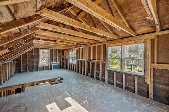 view of attic