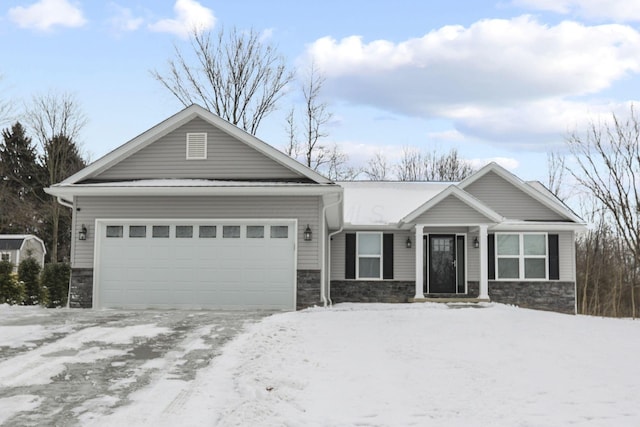 view of front of home featuring a garage