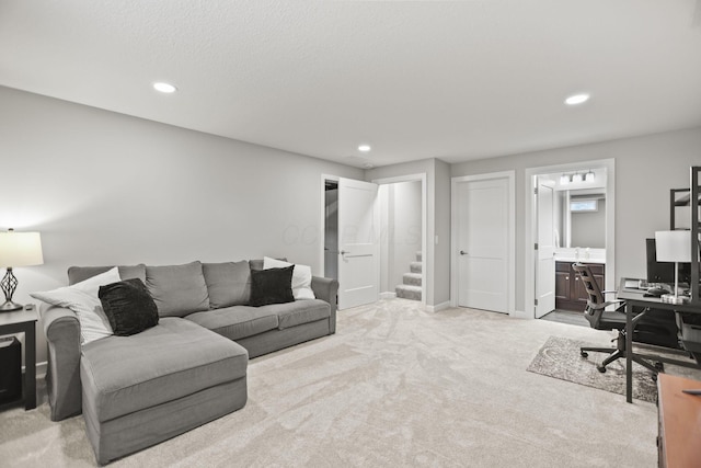 view of carpeted living room