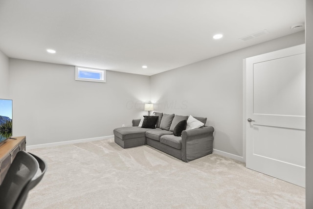 view of carpeted living room