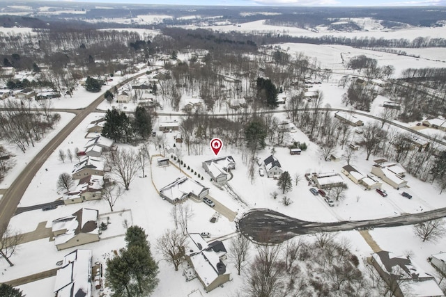 view of snowy aerial view