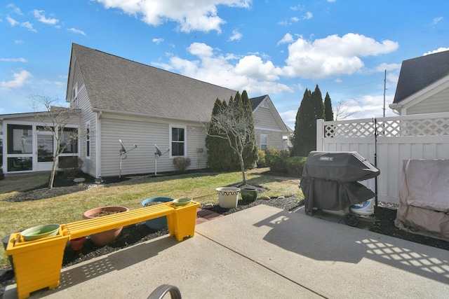 view of patio / terrace with area for grilling