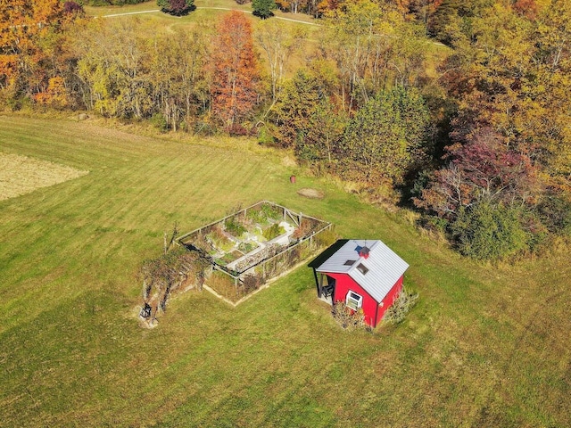 drone / aerial view featuring a rural view