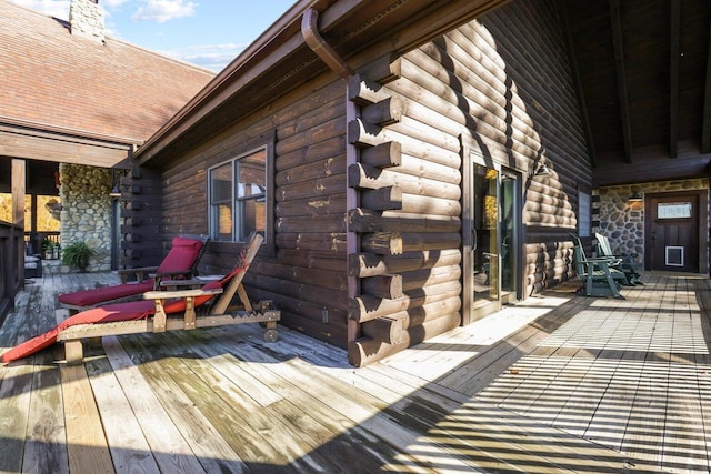 view of wooden deck