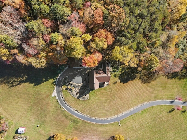 aerial view featuring a rural view