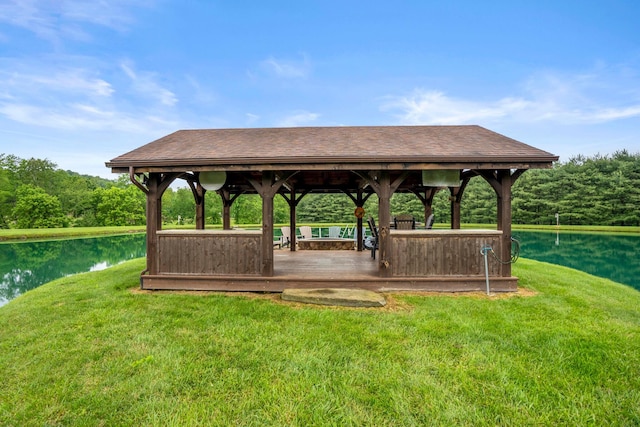 20358 Buena Vista Rd, Rockbridge, OH 43149 - surrounding community featuring a gazebo, a water view, and a lawn