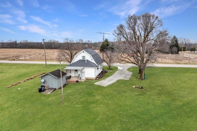 drone / aerial view featuring a rural view