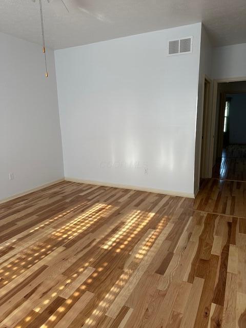 empty room featuring wood-type flooring