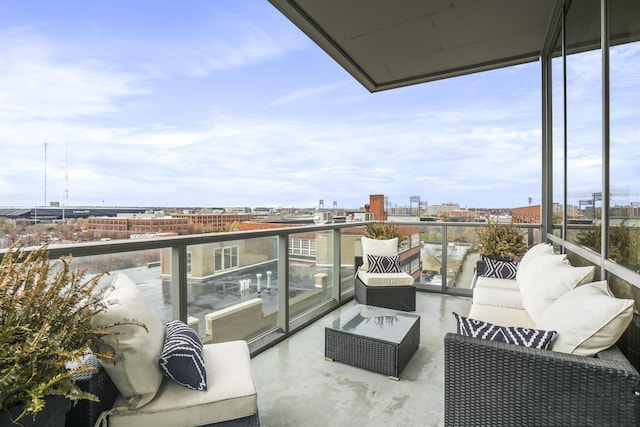 balcony with an outdoor hangout area