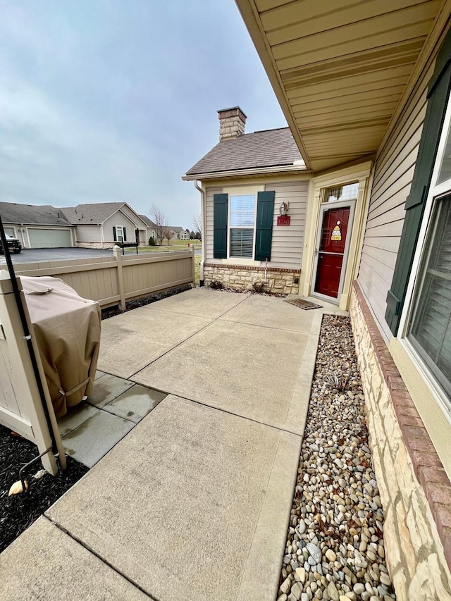 view of patio featuring area for grilling