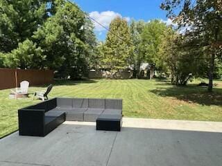 view of patio with an outdoor hangout area