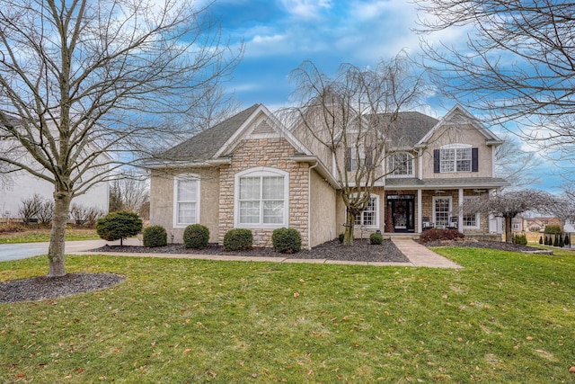 view of front property with a front yard