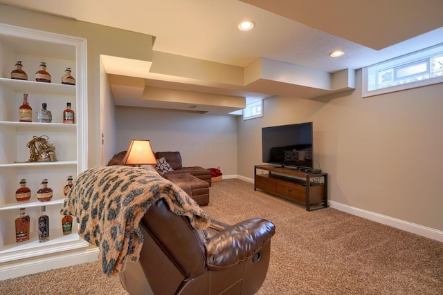 view of carpeted living room