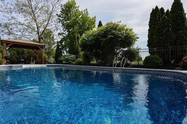 view of pool featuring a gazebo