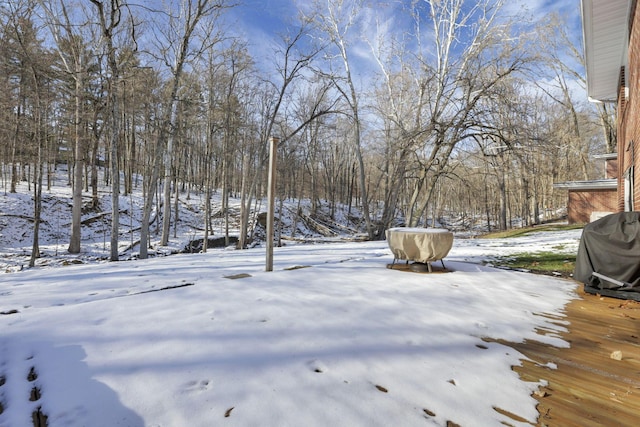 view of snowy yard