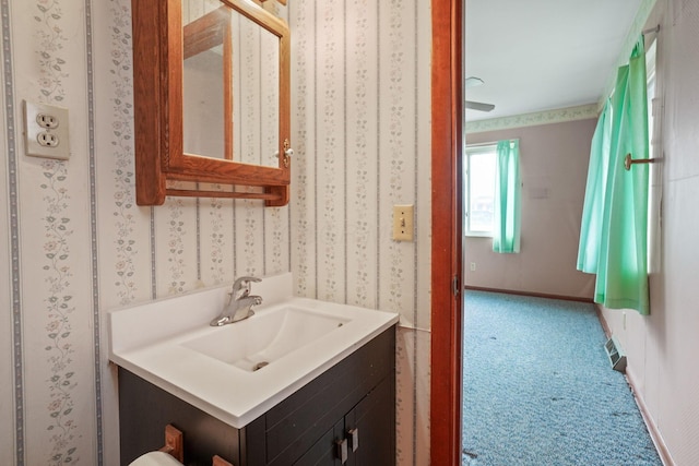 bathroom with vanity