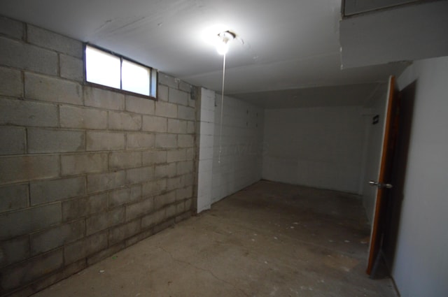 view of basement