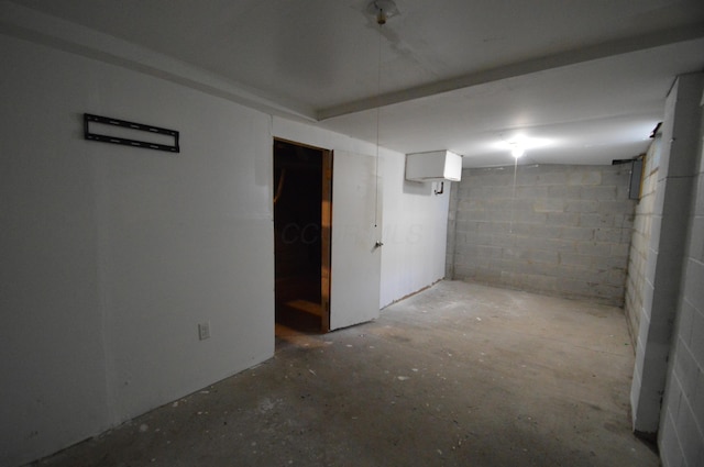 view of basement