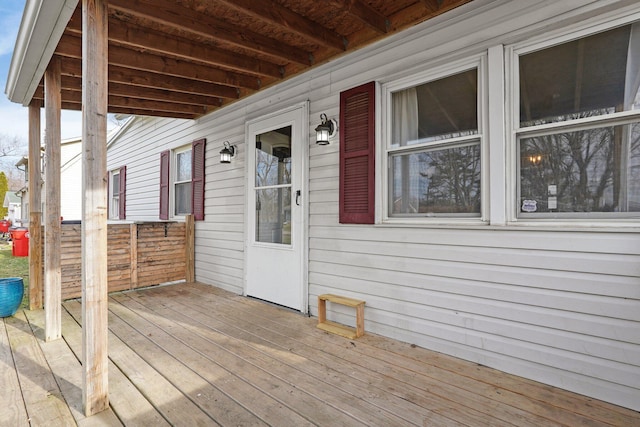 view of wooden deck