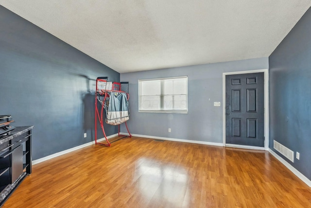 entrance foyer featuring wood-type flooring