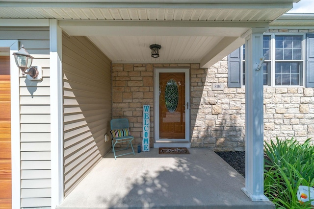 view of doorway to property