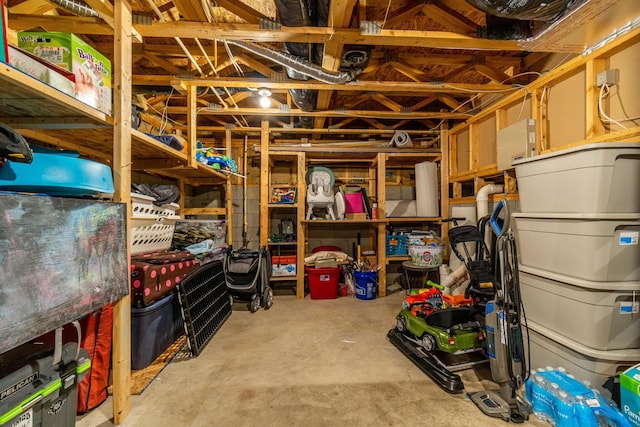 view of storage room