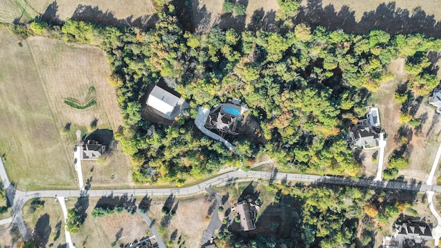 aerial view with a rural view