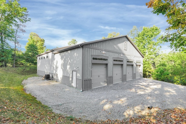 garage featuring central AC