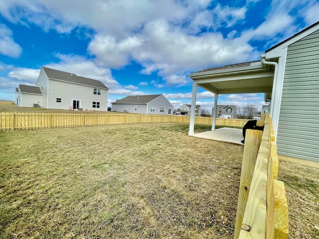 view of yard with a patio