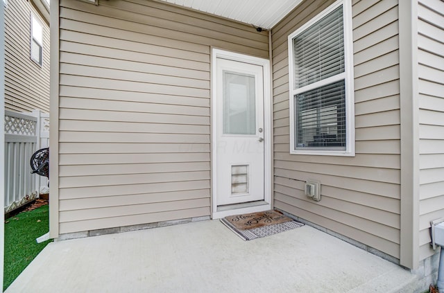 view of doorway to property