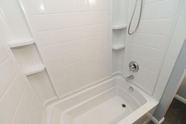 bathroom featuring bathtub / shower combination