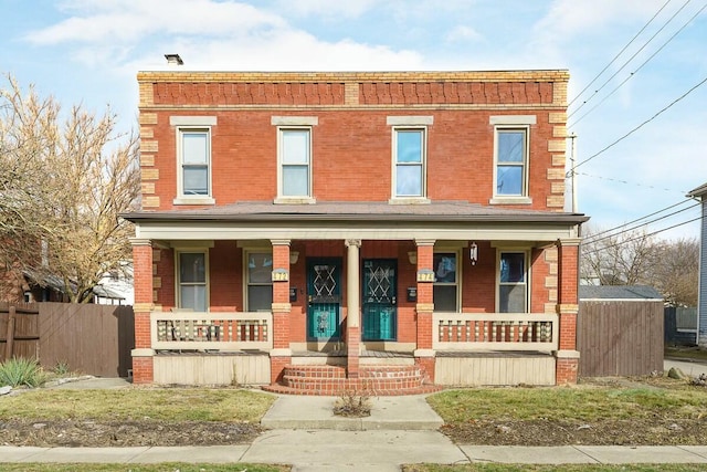 view of front of property with covered porch