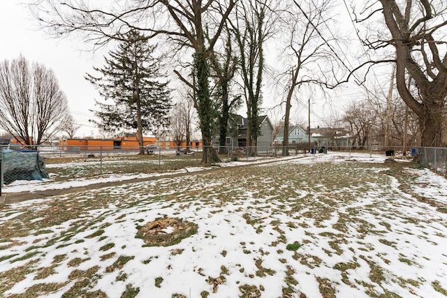 view of snowy yard