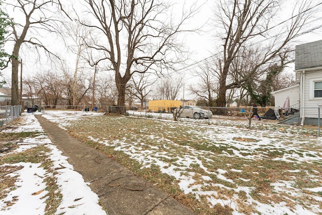 view of snowy yard