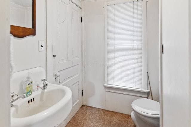 bathroom with a sink and toilet