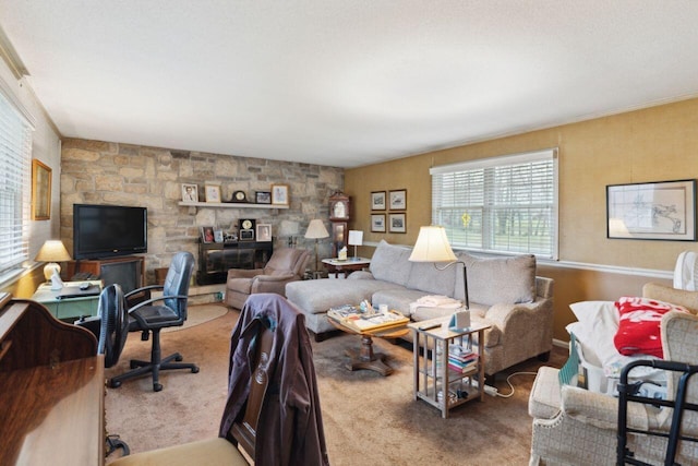 view of carpeted living room