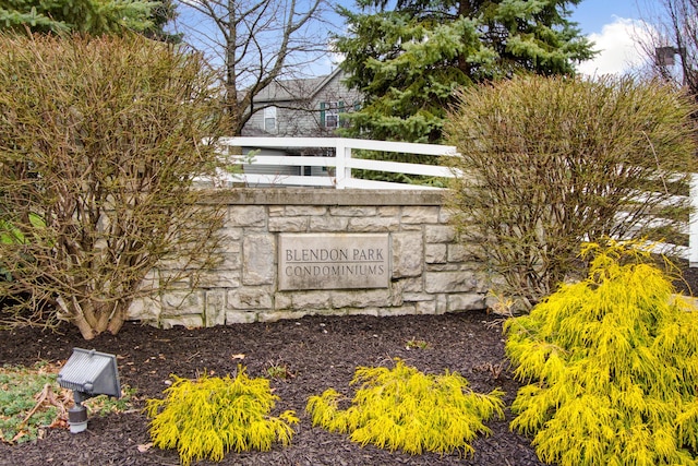 view of community sign