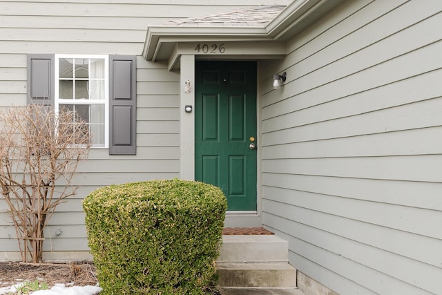 view of doorway to property