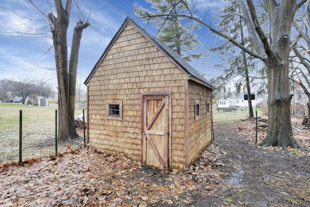 view of outdoor structure