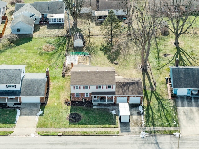 birds eye view of property featuring a residential view