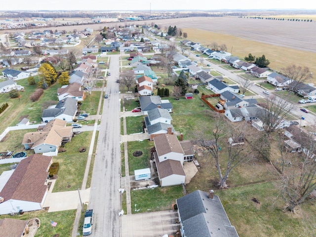 bird's eye view with a residential view