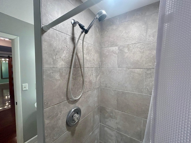 interior details with walk in shower