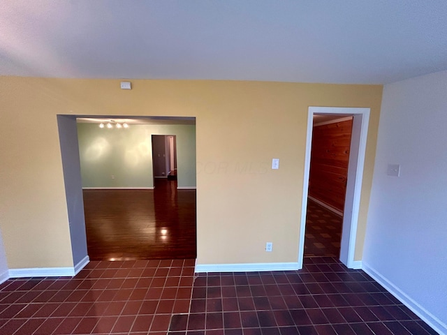 view of tiled empty room