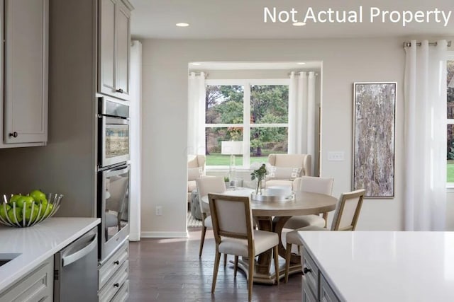 dining room featuring dark hardwood / wood-style floors