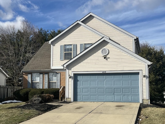 front facade featuring a garage