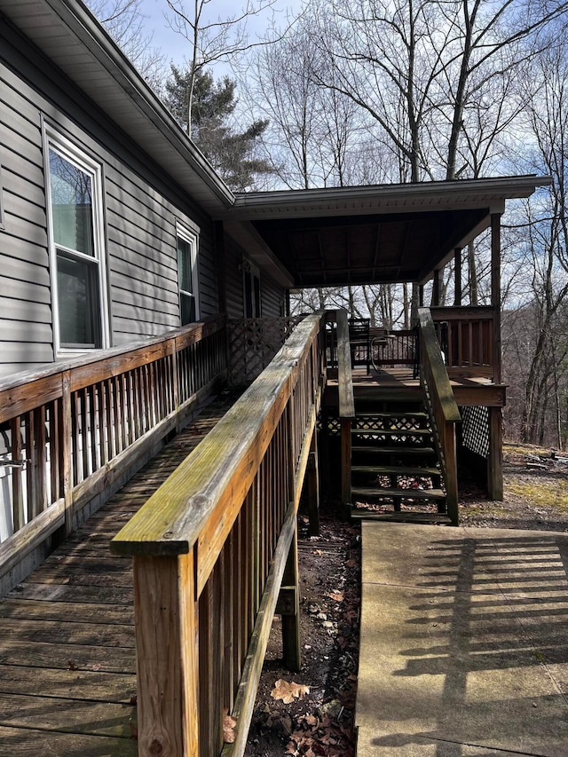 view of wooden deck