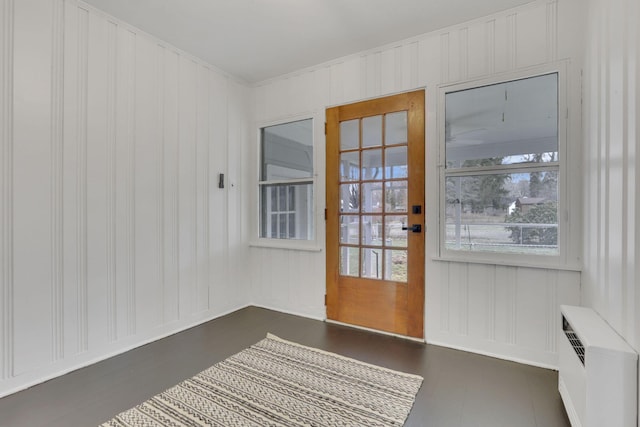 doorway featuring radiator